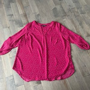 NWOT Freeman Split Neck Blouse